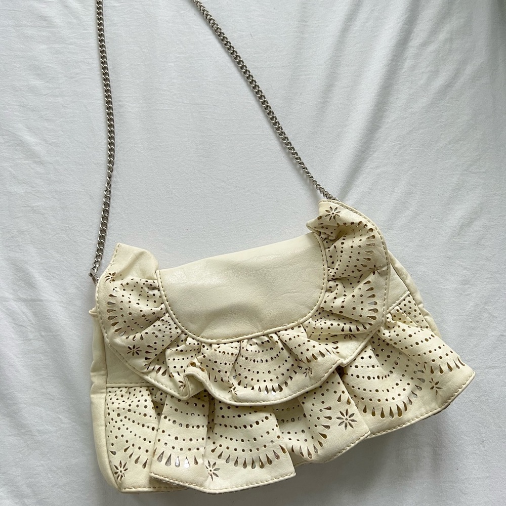 White Cut Out Purse